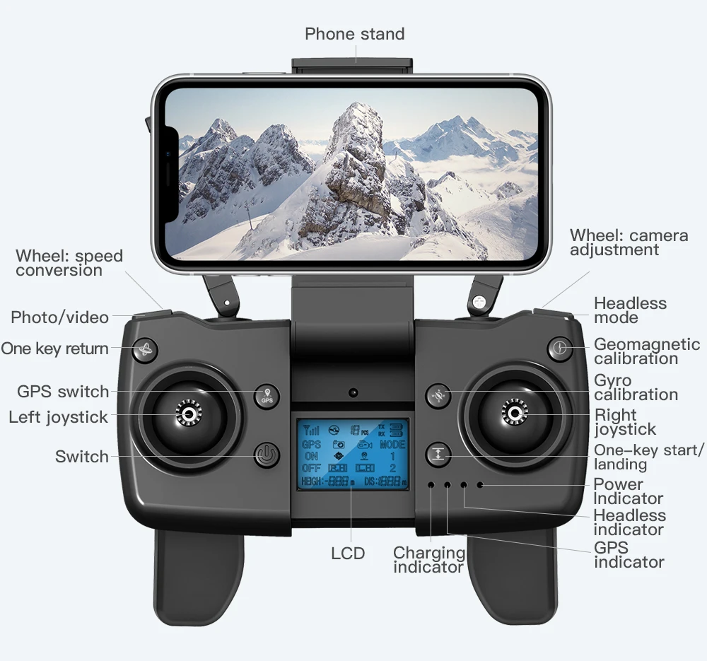 L900PRO GPS Drone 4K HD Professional Dual Camera Gimbal Stabilization Brushless Motor Foldable Quadcopter Helicopter RC 1200M |