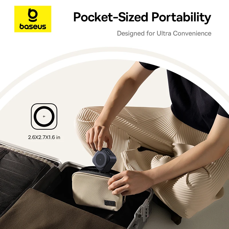 Baseus Qi2 15 Вт Магнитное беспроводное зарядное устройство 67 2-в-1 Док-станция для