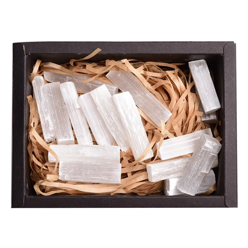 

Selenite Crystal Wands (15-18 Pcs) Selenite Wands for Healing, Reiki and Metaphysical Energy Drawing 3.5-5cm