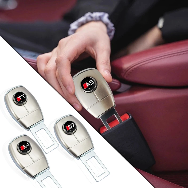 1pcs Universal Car Safety Seat Belt Clip Extension Buckle Plug for Audi A3 A4 A5 A6 A7 Q3 Q5 Q7 S3 S5 TT Sline Car Accessories