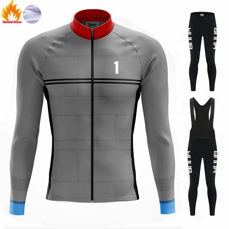 

2022 HUUB мужской зимний велосипедный комплект из Джерси, резинка, сварка, одежда для велоспорта, рубашка с длинным рукавом для шоссейного велосипеда, костюм для горного велосипеда