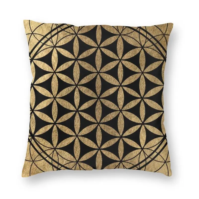 

Flower Of Life Sacred Geometry Throw Pillow Case Decoration Meditation Mandala Cushion Cover 45x45 Pillowcover for Sofa