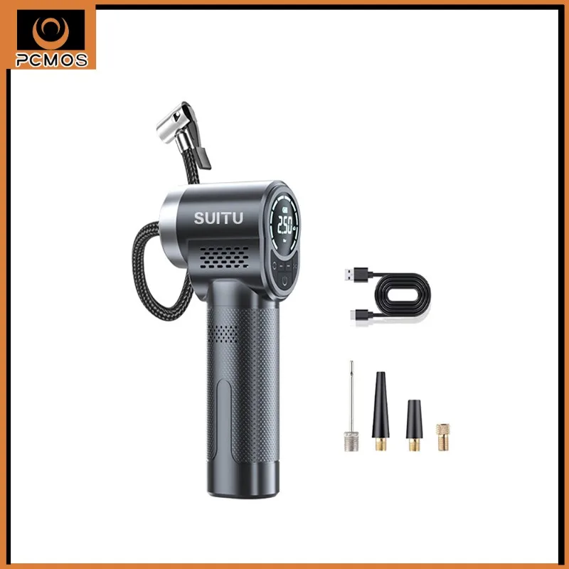 Электрический насос портативный ручной для шин Беспроводной интеллектуальный