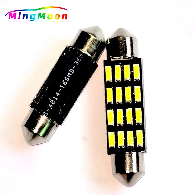 

50Pcs 31mm 36mm 39mm 41mm Festoon 4014 16 SMD C5W Led 16 Leds Interior Lights Dome Lamps Reading Light Mix Size