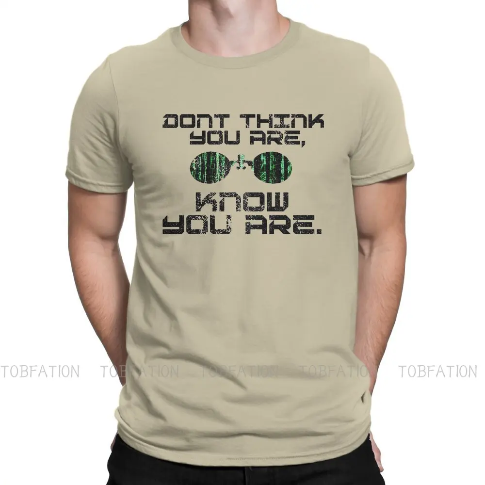 

The Matrix Neo Film Dont Think You are Know You are TShirt Men Gothic Oversized Harajuku Crewneck Cotton T Shirt 2020