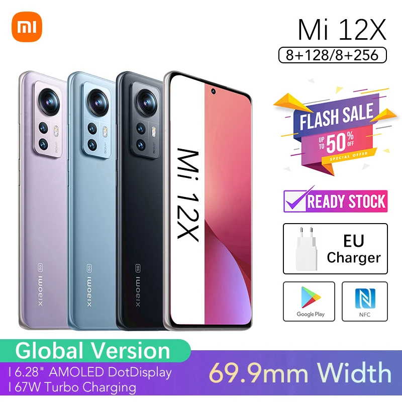 Tanie Xiaomi 12X 8GB 128GB 256GB 5G Globalna Wersja ROM | Snapdragon 870 | 120Hz 6.28