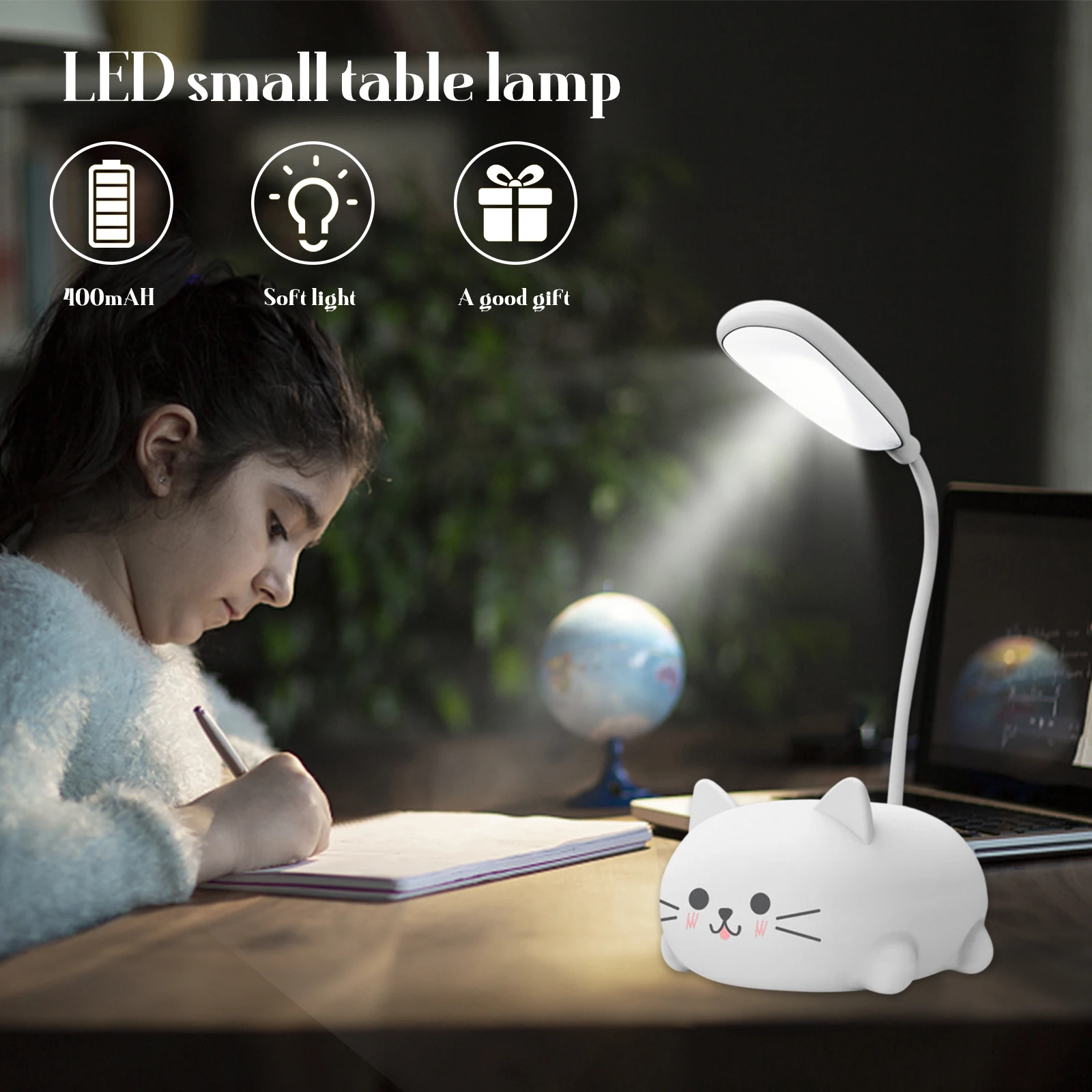 

USB-лампа для чтения настольная, 400 мАч