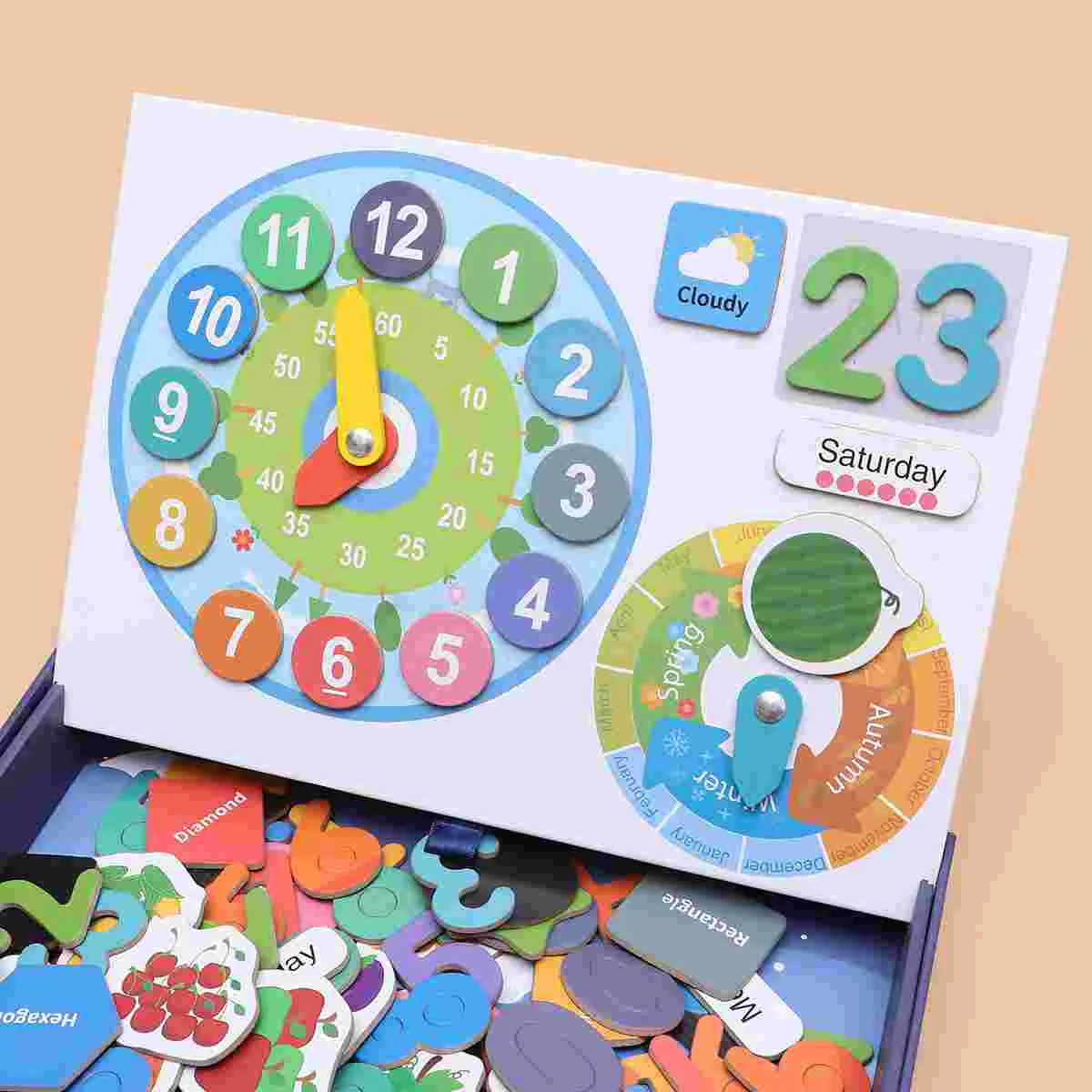 

1 Set Educational Aids Funny Safe Plaything Educational Sticker Fridge Magnet for Boys Toddlers