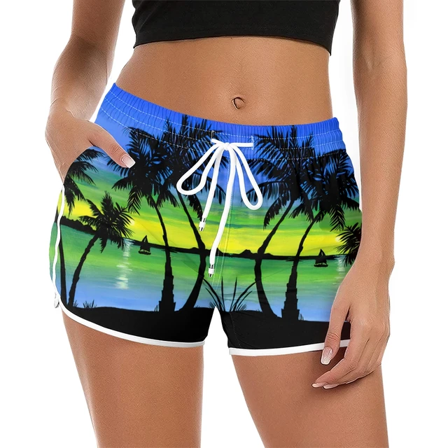 женские гавайские шорты