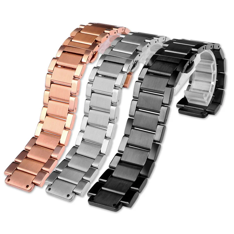 Stainless Steel Strap For HUBLOT Durable Metal Belt Unisex Waterp-roof WatchBand Silver Black Rose-gold Bracelet 13mm 17mm 19mm