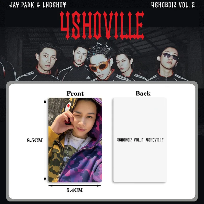 Фото Набор из 4 шт. Kpop LNGSHOT 4SHOBOIZ Vol.2 4SHOVILLE: коллекционные карточки-открытки, фотокарточки (Квон Охёль, Ким Рёль, Джунвуджин, Луис) №2