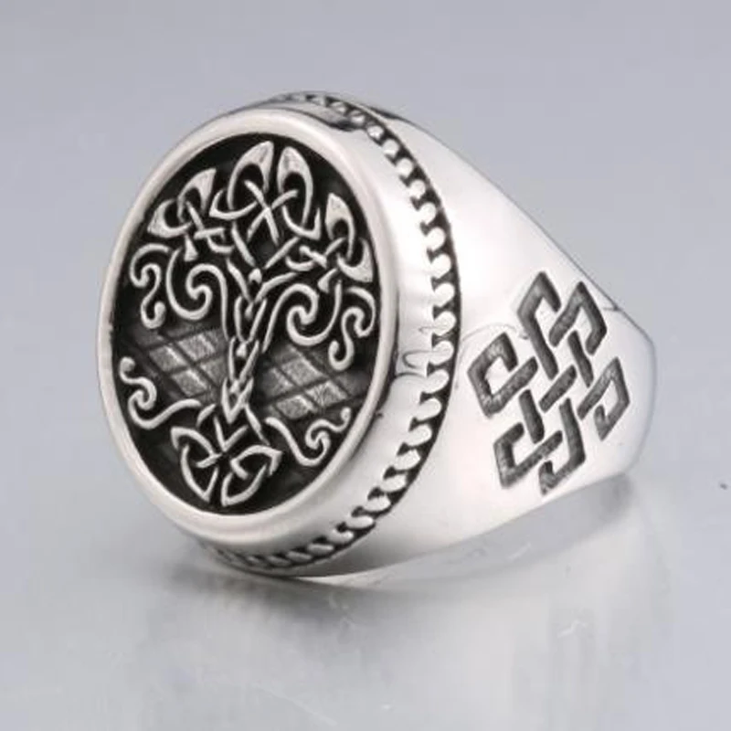 

INS New Life Tree Men's Ring Women's Viking Jewelry Y2K Vintage Hip Hop Couple Punk Style Fashion Open Ring Jewelry Gift Bohemia