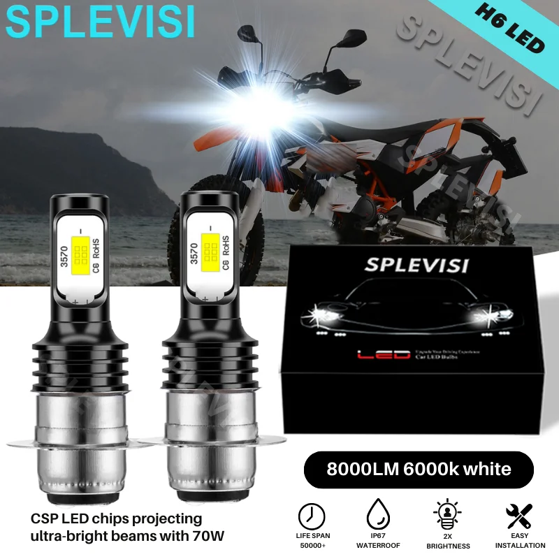 Plug And Play H6 Сменная Лампа 6000K 8000LM для KTM 400 SXC 1997 1998 1999 для KTM 450 EXC 2009 2010 Plug And Play H6 Сменная Лампа 6000K 8000LM для KTM 400 SXC 1997 1998 1999 для KTM 450 EXC 2009 2010