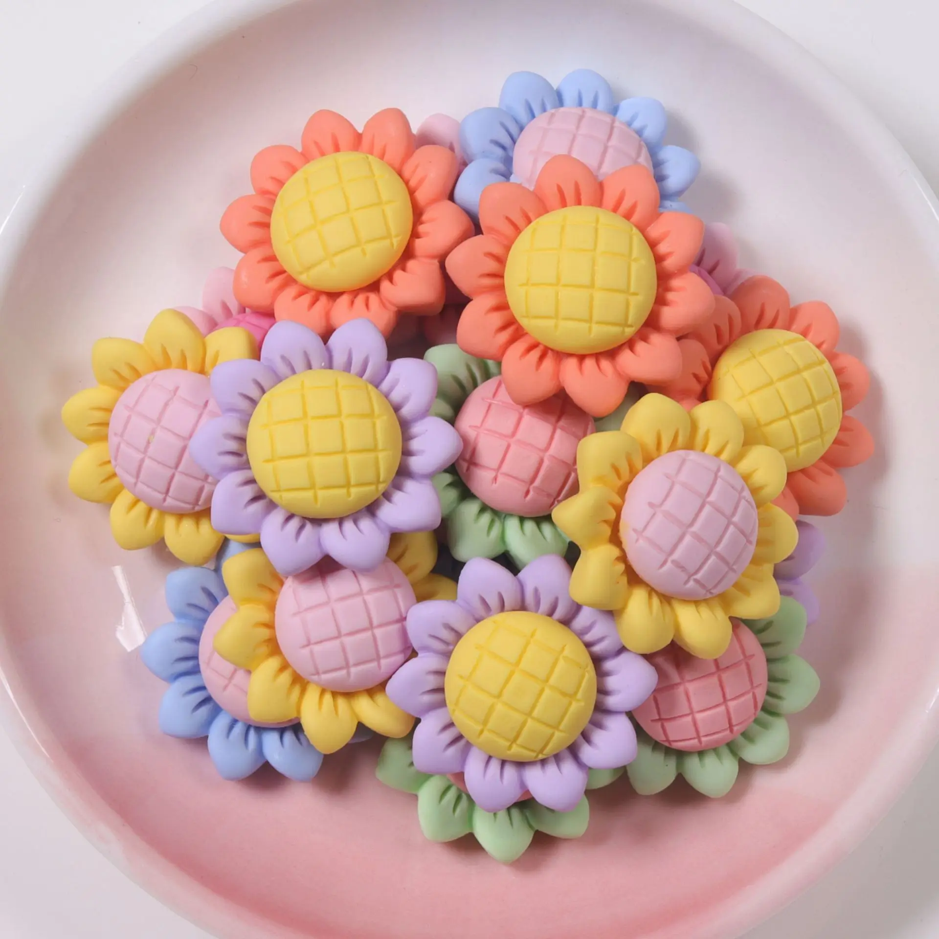 

Flower sunflower resin jewelry accessories diy cream glue mobile phone case hair accessories patch material
