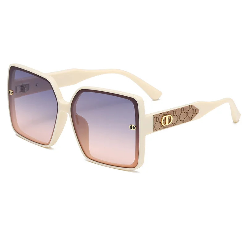 

2023 Luxury Round Gradient Sunglasses Women Metal Curved Temples Ladies UV400 Eyewear Ocean Rimless Sun Glasses Oculos De Sol