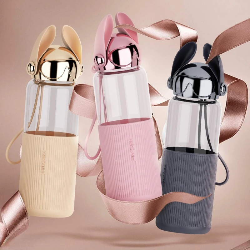 

350 мл стеклянная креативная фотография с веревкой портативная Спортивная устойчивая к высоким температурам стеклянная чашка для лета