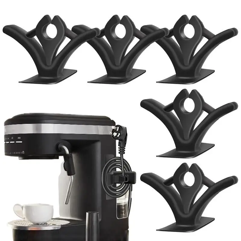 

Органайзер для шнура, 6 шт., гибкие держатели для шнура, держатели для кухонных приборов, широкая совместимая кабельная стяжка для хранения