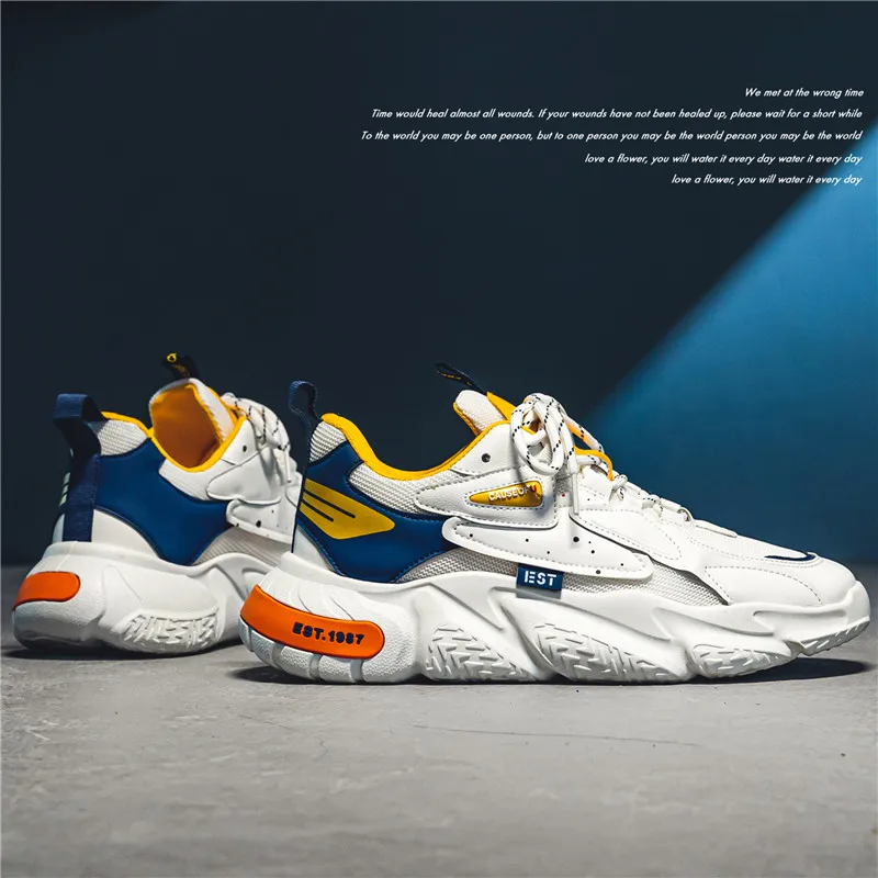 2023 Fashion Platform Sneakers Men Street Hip Hop Casual Sneakers Men Summer Breathable Mesh Male Jogging Shoes