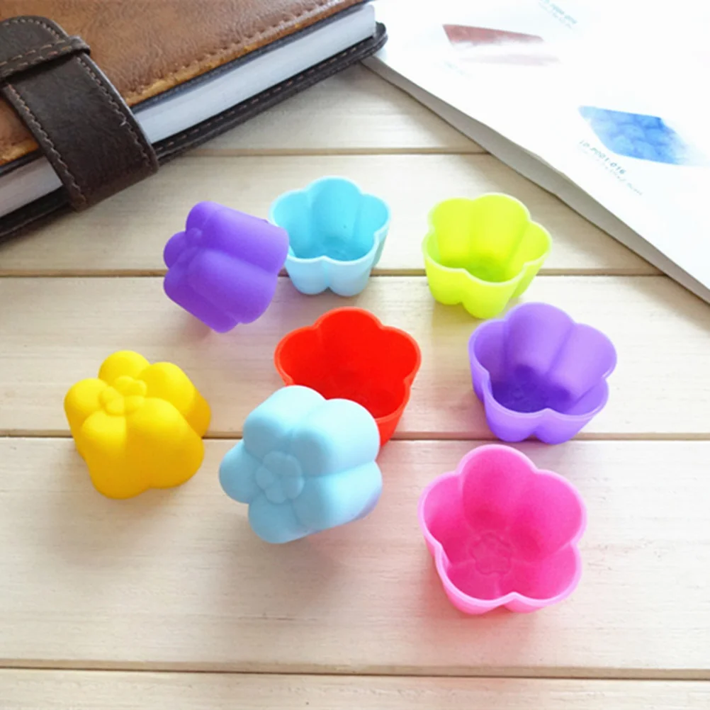 

24 Pcs Heat Resistant Molds Silicone Cupcake Mini Paper Cups Chocolate Liner Pudding