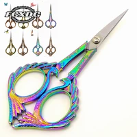 6 colors peacock design gold vintage scissors for sewing high quality stainless steel antique scissors sharp rose gold scissors
