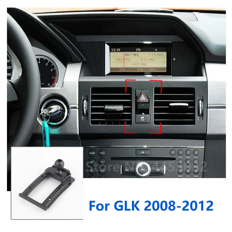 

Специальные крепления 17 мм для Mercedes Benz GLK W204 X204, автомобильный держатель для телефона, GPS, поддерживающий фиксированный кронштейн, базовые аксессуары 2008-2015