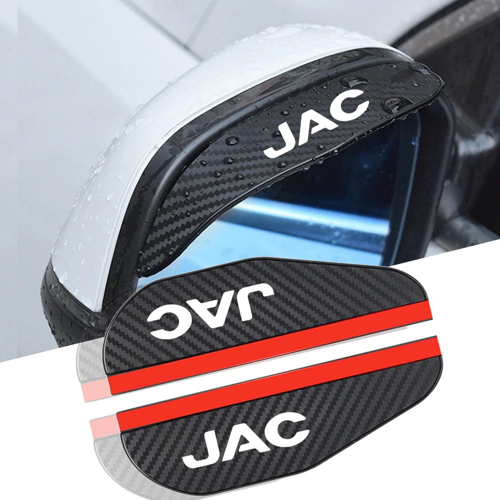 

2pcs Car Rear View Mirror Rain Eyebrow Visor Carbon Fiber For JAC S2 J3 Board JS2 S3 JS3 J2 S5 T8 Refine J5 J6 J7 J4 Vapour