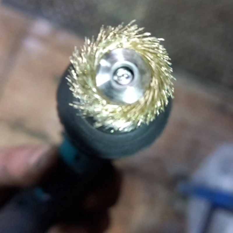 SEWS-40 шт. Набор щеток из зернистой латунной стальной проволоки (3 мм) для Power Dremel