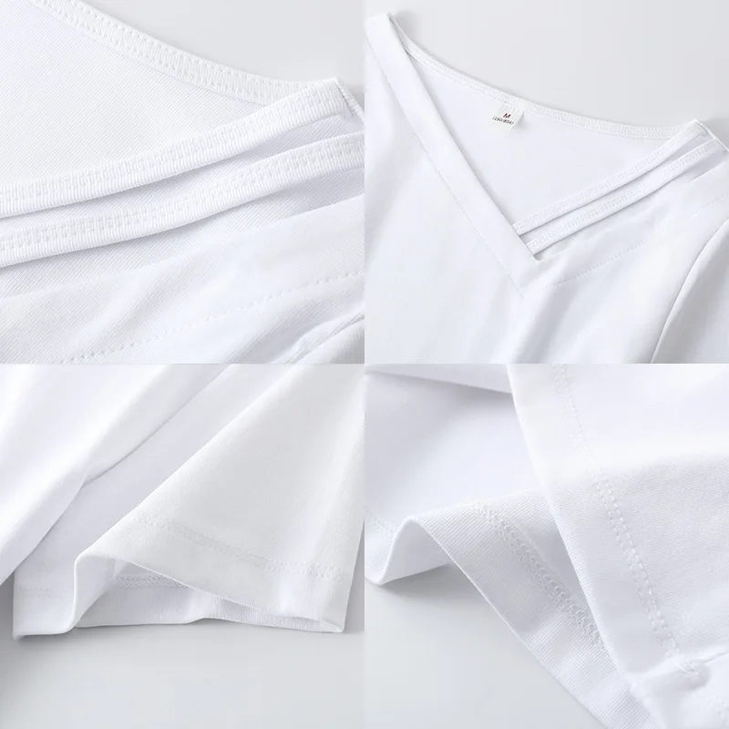 Женские толстовки женская одежда с коротким рукавом черные и белые футболки для