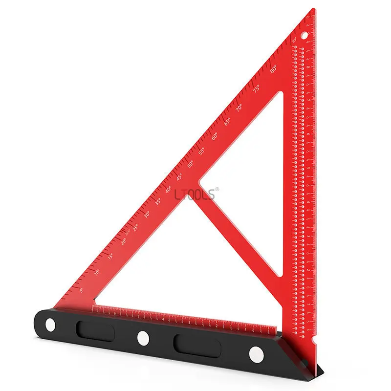 

Новинка, алюминиевая треугольная квадратная линейка для столярных работ, 9 дюймов, точный измерительный инструмент