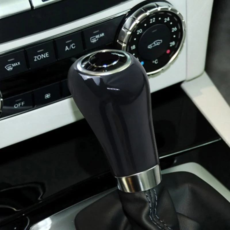 Черная Автомобильная крышка переключения передач из углеродного волокна для