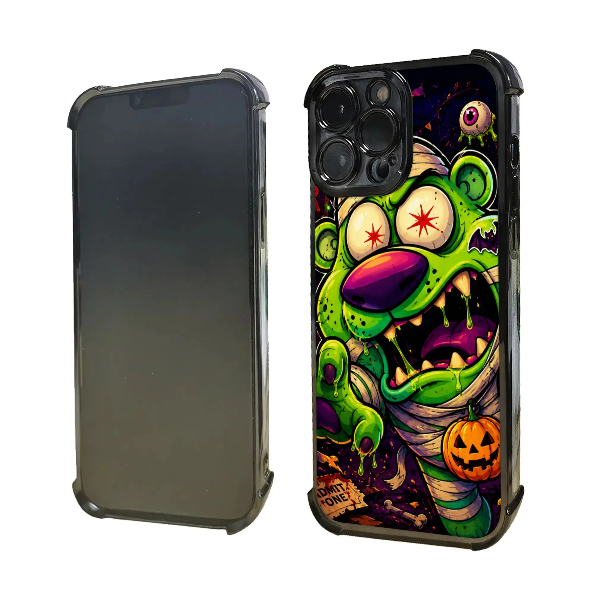 Фото Чехол для телефона Green Cowardly Dog Snarl Growl с гальваническим покрытием для iPhone различных моделей №4