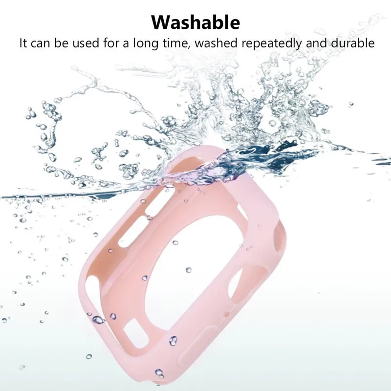 Силиконовый чехол для Apple Watch 7 6 5 4 3 2 1 SE защитная задняя крышка из ТПУ IWatch Series 44 мм 40