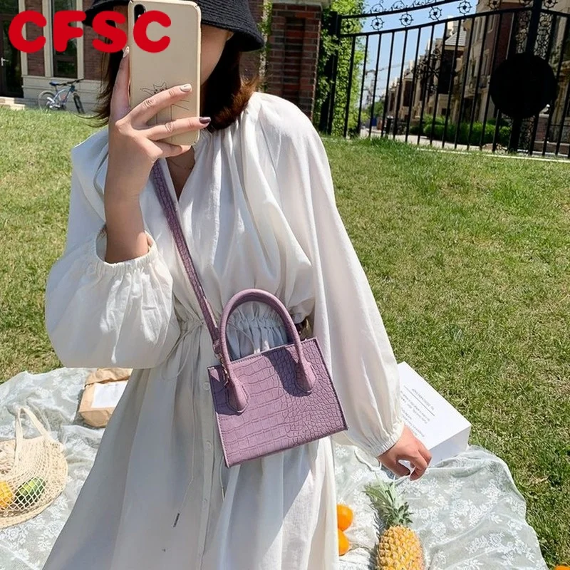 2023 сумки через плечо из искусственной кожи с крокодиловым узором для женщин