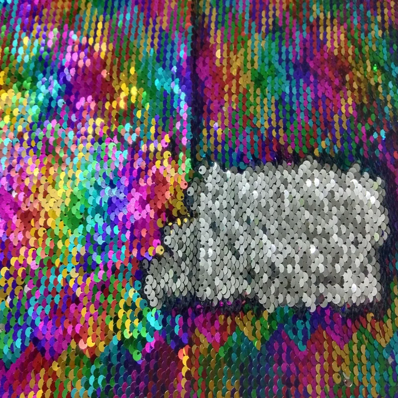 Таинственный Павлин зеленый 50x60 см блестки двухсторонняя двусторонняя ткань с