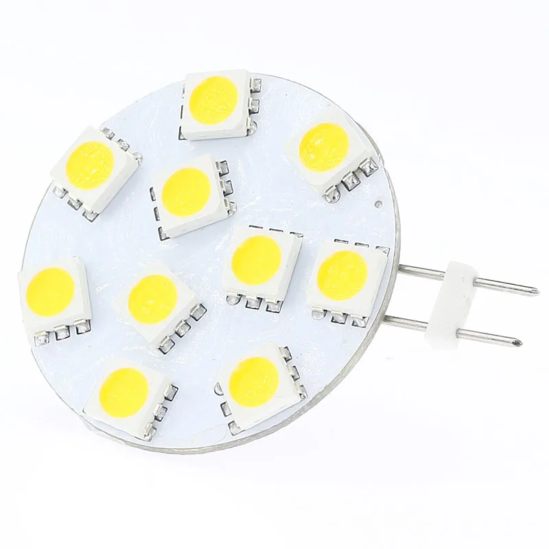 

Dimmable G4 LED Bulbs 10SMD 5050 wide volt AC/DC10-30V 1.8W 200-220LM DayWhite Warm White RV Camper Cabinet Dome Light 10pcs/lot