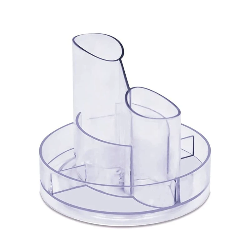 

Acrylic 360 Rotating Pen Holder Makeup Turntable Storage Center Multi-Functional Desktop Organizer for Home Office