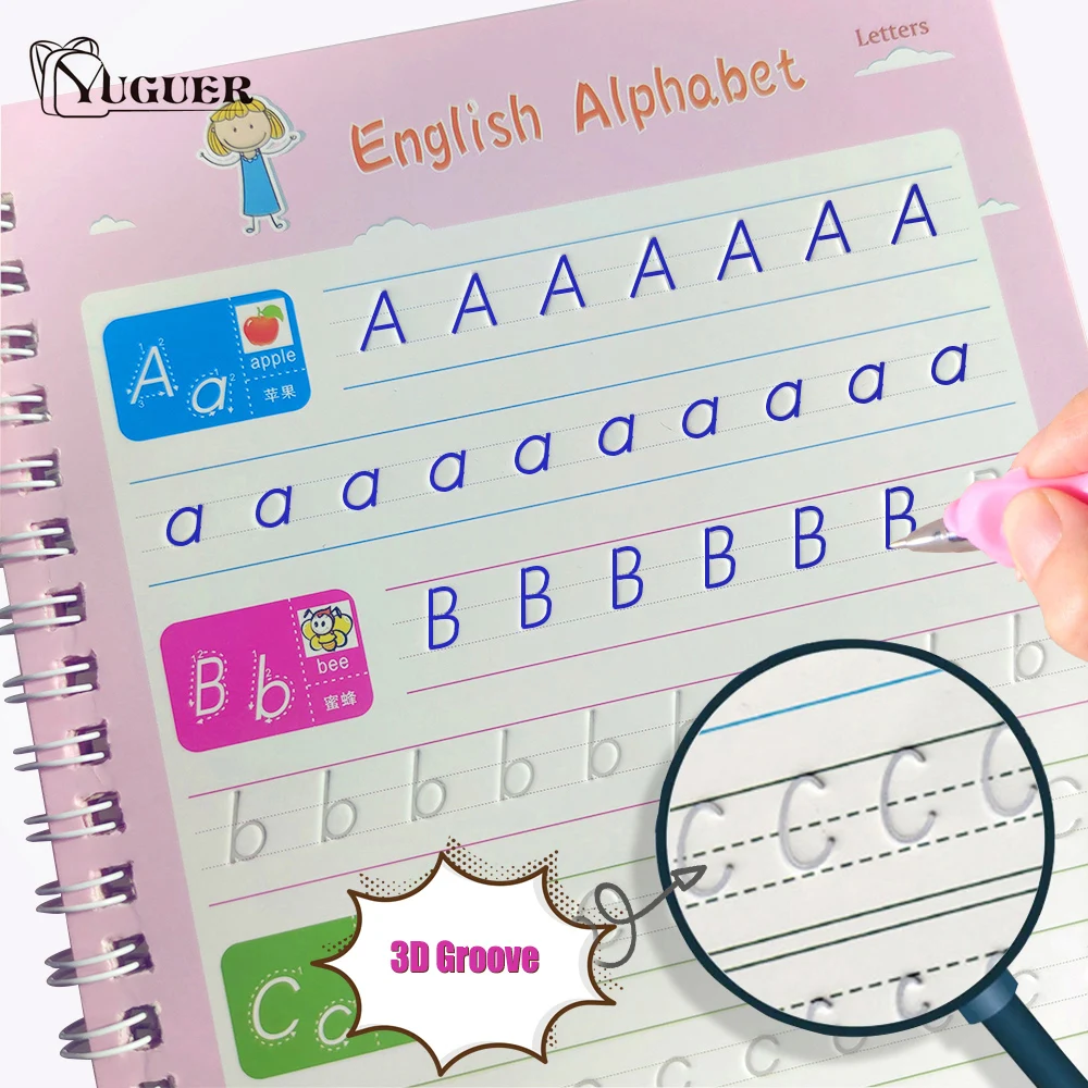 3d-тетрадь для каллиграфии волшебное рукописное письмо обучение на английском