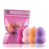 rancai 4pcs cosmetic foundation puffs flawless powder smooth beauty egg random color water drop shape sponge makeup puff
