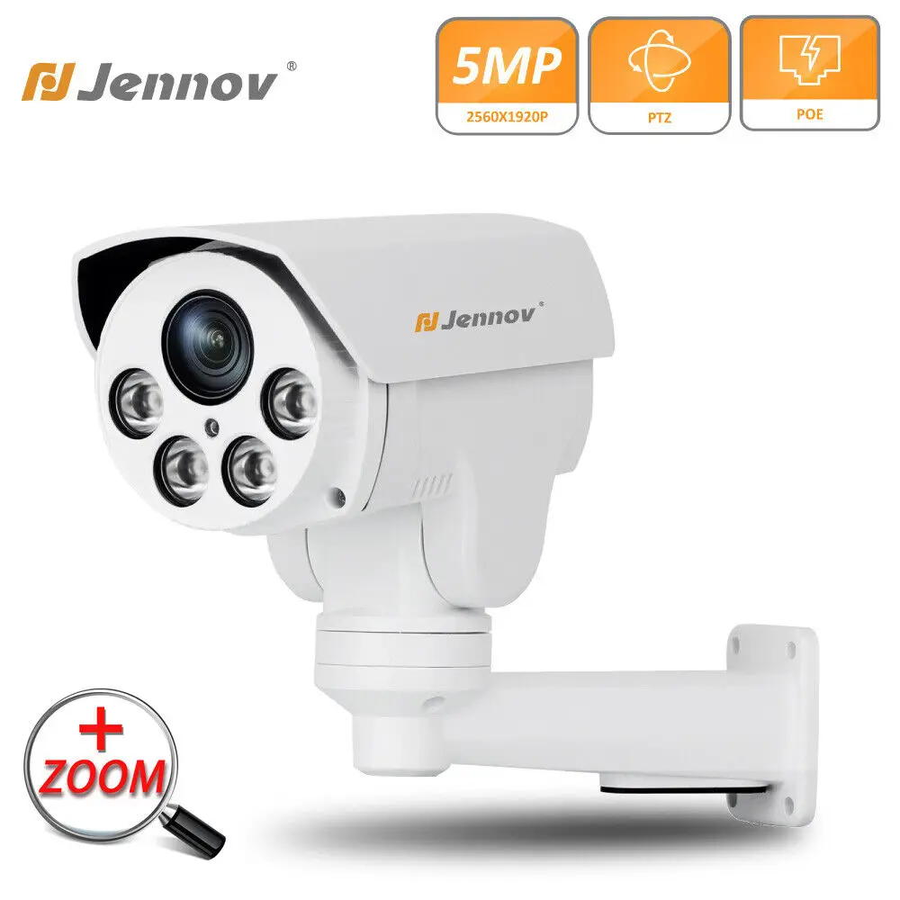 

5MP PTZ POE IP Camera Outdoor Audio Bullet 4X optical Zoom Smart Home Security CCTV Ai Human Detection Alarm for NVR System