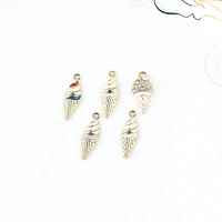20pcslot new arrival oil drop metal alloy ice cream diy jewelry bracelet charms gold color tone necklace floating charm