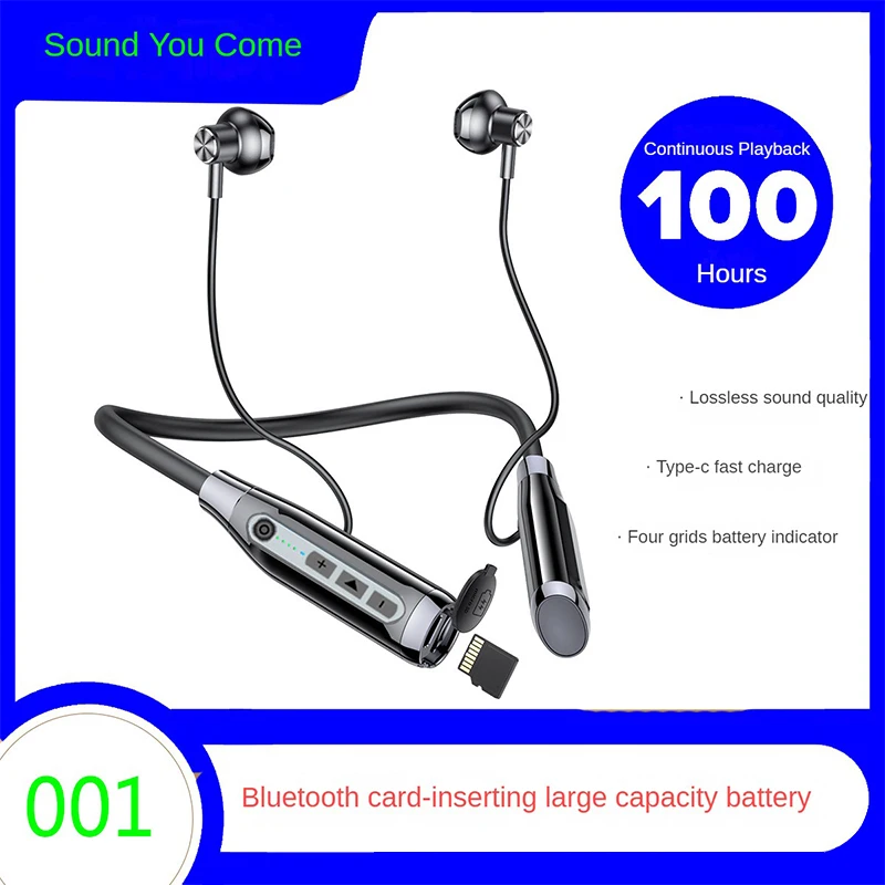 

2023 New Wireless Bluetooth 5.0 Headphones High Power Sports Running HIFI In-Ear Neck bluetooth Earbuds Headset Gamer Earphones