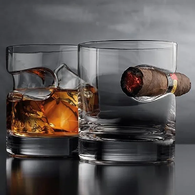 Бессвинцовый стеклянный стакан для сигар Davidoff, круглый стакан для виски, барная посуда, экспорт (art.: 3920db384f58f) - 3920db384f58f