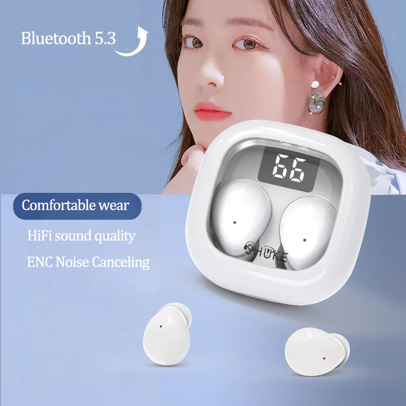

Беспроводные Накладные наушники с Bluetooth, невидимые наушники, Hi-Fi стерео наушники с шумоподавлением, гарнитура с сенсорным управлением