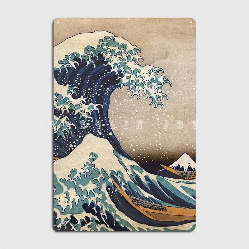 The Great Wave Off Kanagawa плакат металлическая табличка стиль вечерние клубный бар обычная