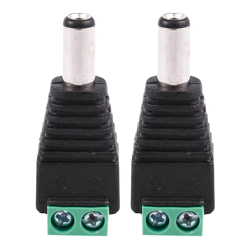 

2 шт. 2,1X5,5 мм Штекерный разъем питания постоянного тока, переходник для камеры видеонаблюдения