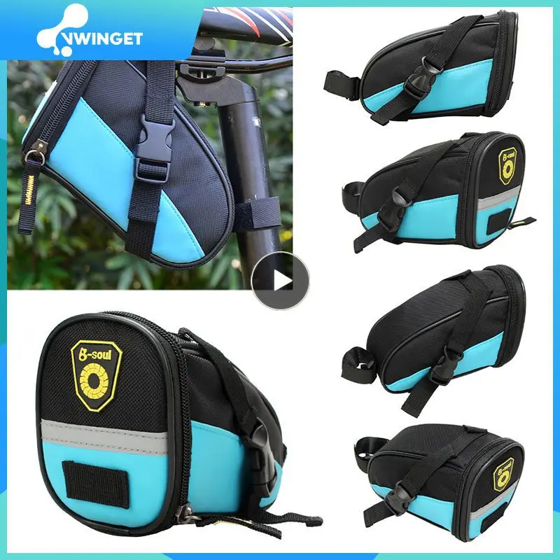 

B-soul Portable Waterproof Bike Saddle Bag Portable Cycling Seat Pouch Bicycle Tail bags Rear Pannier Cycling Accessories