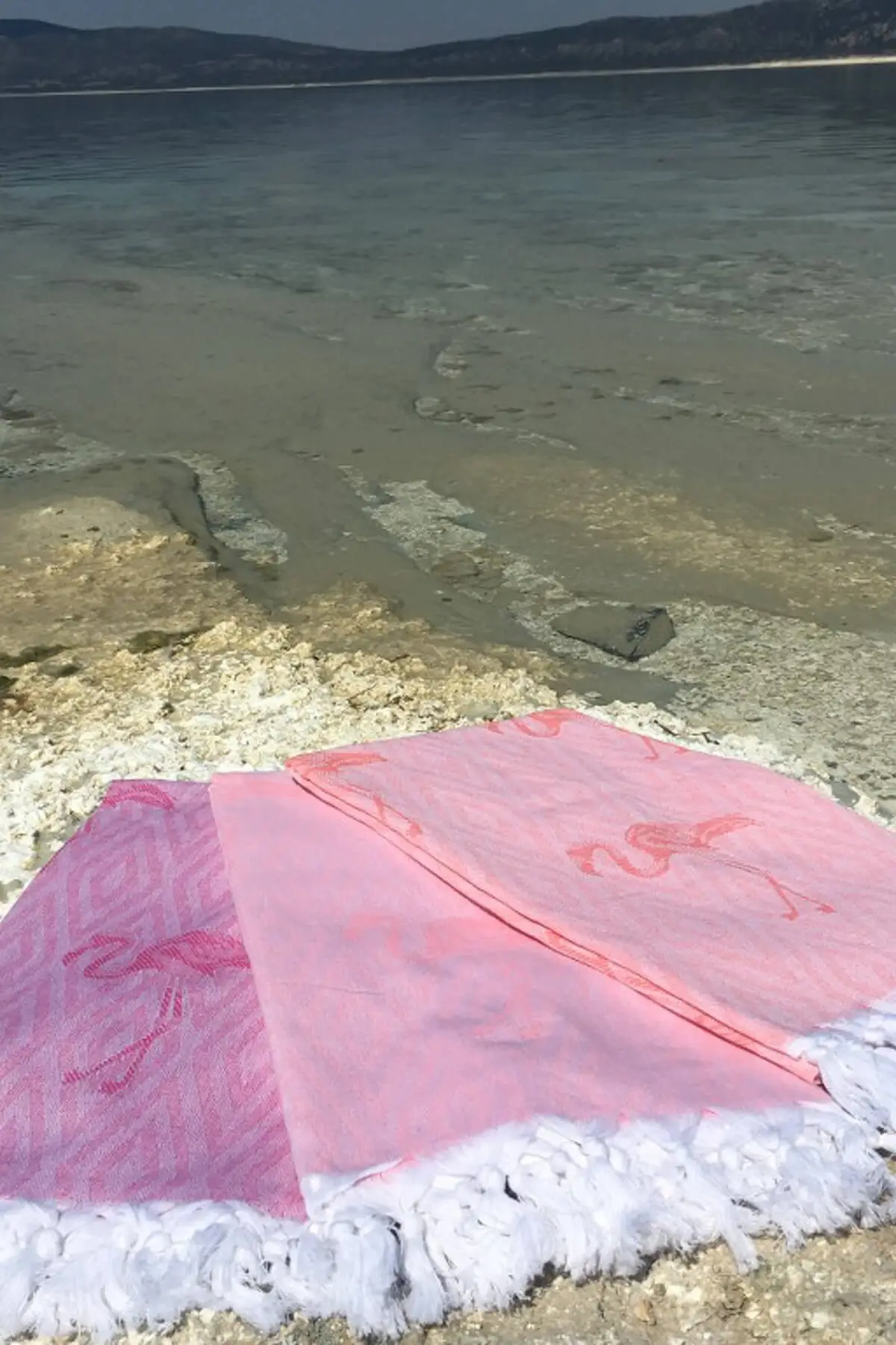 

Beach Towel Pink Flamingo Loincloth Soft Textured Water Absorbing Quick Dry