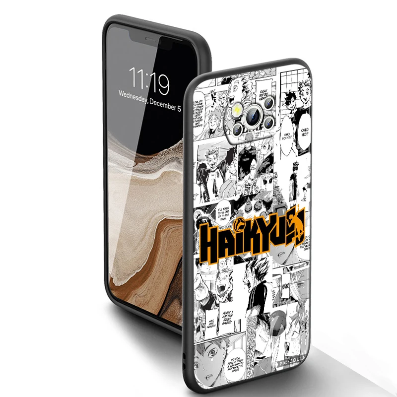 Haikyuu! Hinata для Xiaomi Poco X6 X5 X4 X3 F4 F3 NFC M6 M5 M4 GT S Pro 4G 5G C65 черный мягкий чехол телефона