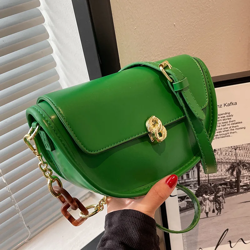 

2022 New Women'sBag Fashion All-match Saddle Bag Net Red Texture Messenger Bag Small Square Bag High-quality Women's Shoulder