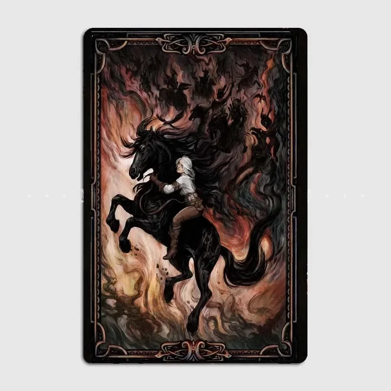 Декоративная табличка Cirilla с изображением персонажей Gwent классический настенный